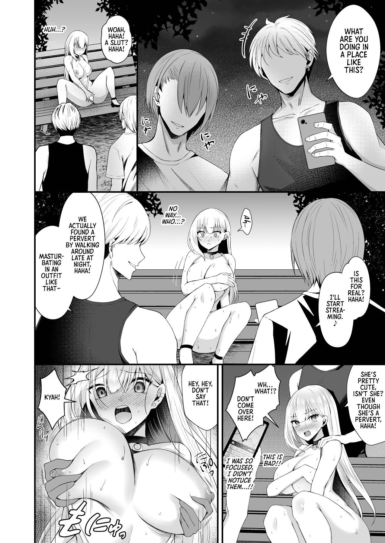 Hentai Manga Comic-If a Blonde Gyaru Were to Go Outside Almost Naked...-Read-15